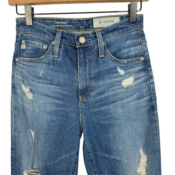 Adriano Goldschmied The Phoebe Distressed Vintage High Waist Tapered Leg Jeans - Picture 2 of 8
